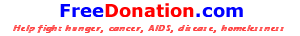 www.freedonation.com - donate free food, shelter, and more!