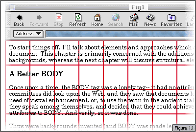 Figure 1: Grid pattern of background tiling.